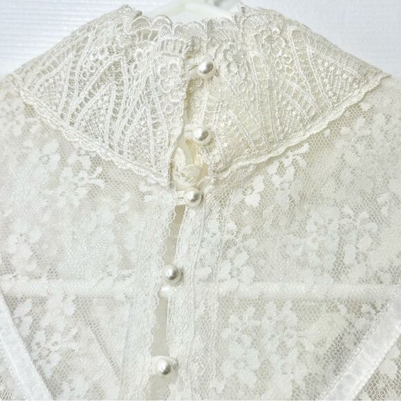 Jessica McClintock Wedding Dress Lace Prairie Dress size 9 - Picture 2 of 16